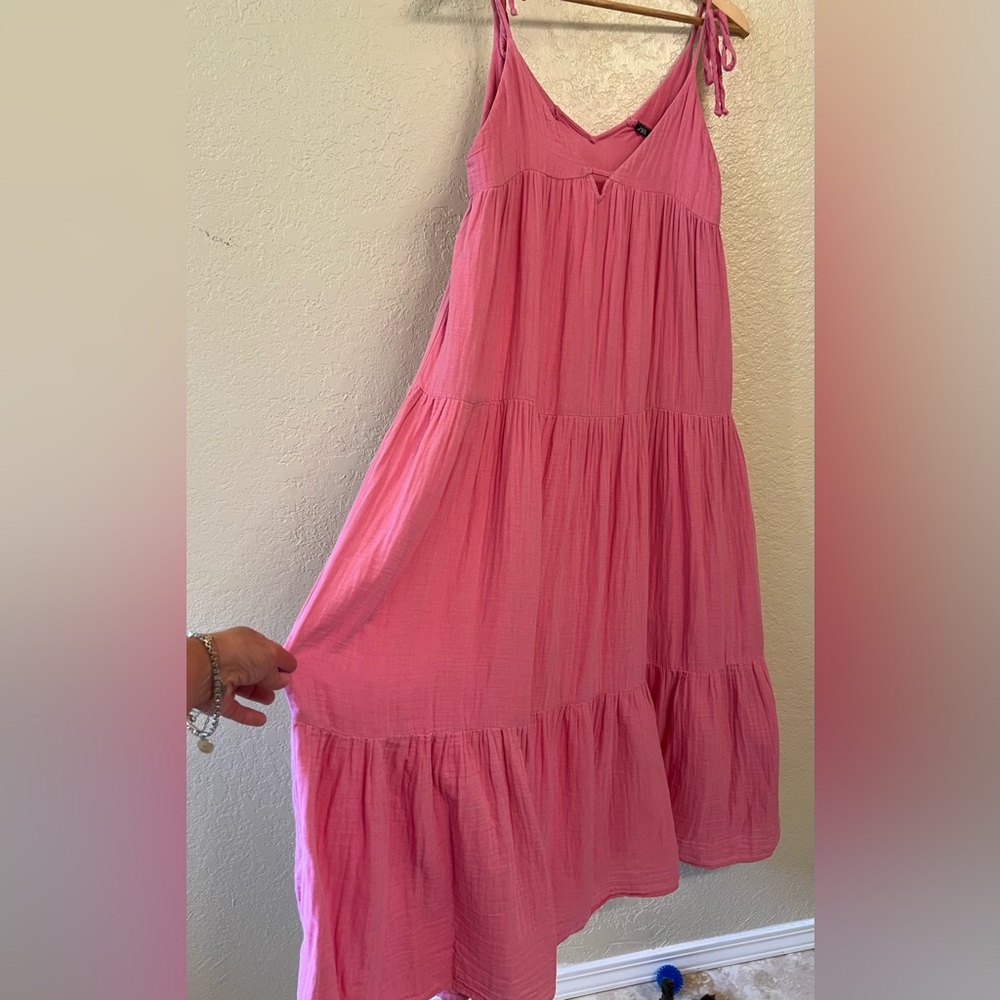 🎀 Zara 🎀 Pink Sleeveless Maxi Dress. Size M - Picture 6 of 11
